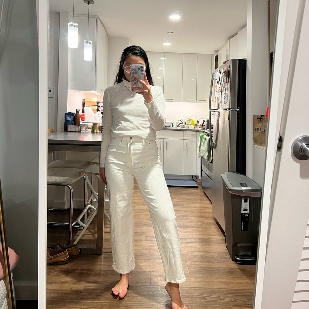 Madewell White Perfect Vintage Wide Leg Crop Jean